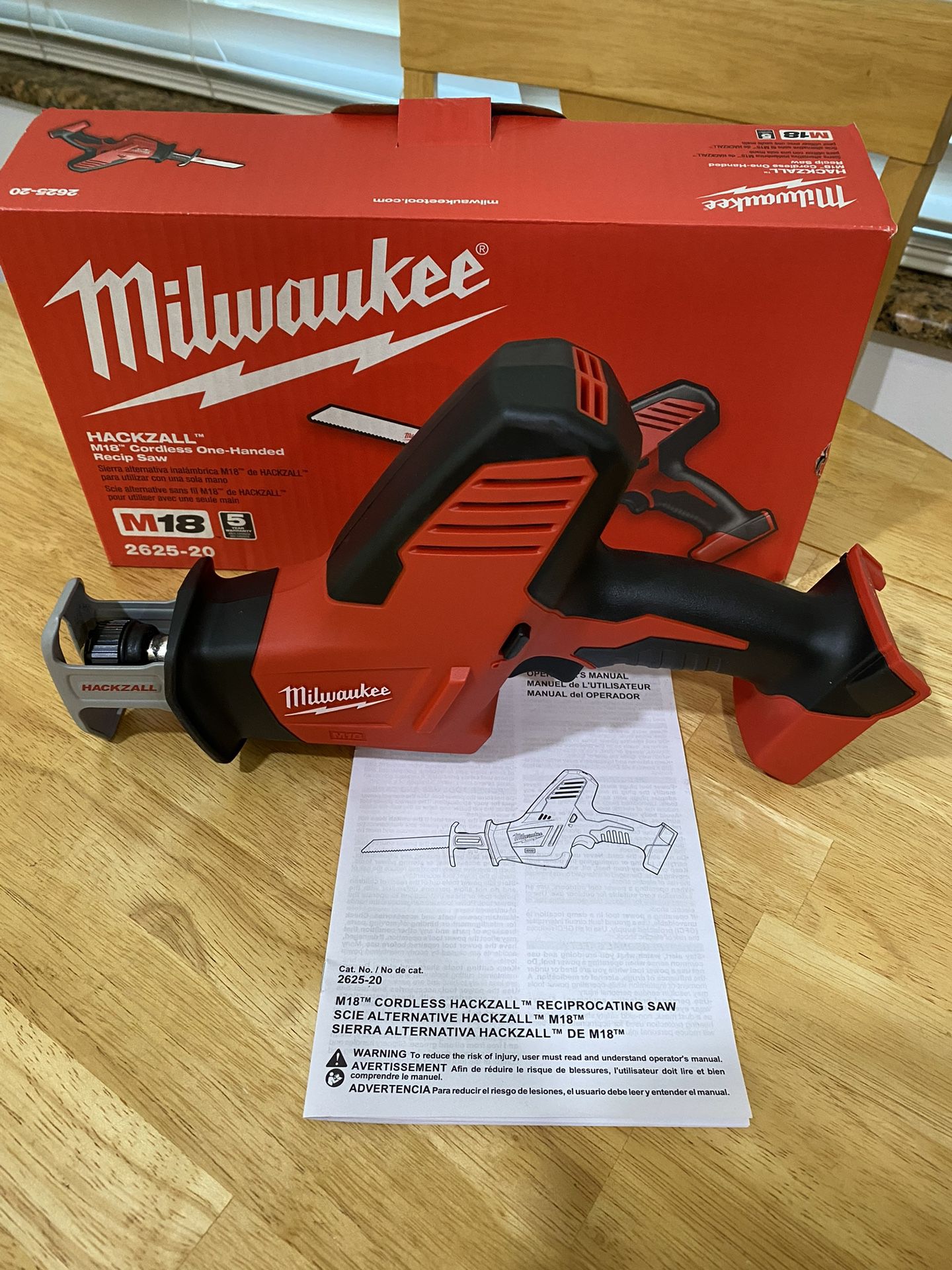 NEW - Milwaukee M18 Hackzall - Battery Not Included