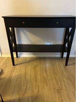 Black Wood Entryway table