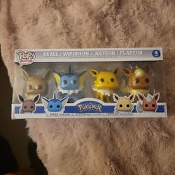 POKÉMON Funko Pop 4pk Vinyl Collectible Dolls Eevee-Vaporeon~Jolteon~Flareon 
