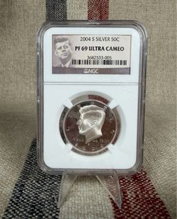 1996-S Silver Kennedy Half Dollar NGC PF69 Ultra Cameo Proof 90% Silver