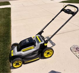 Ryobi Electric Lawn Mower with Battery Bundle