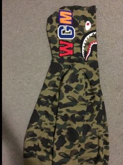 Bape shark hoodie camo