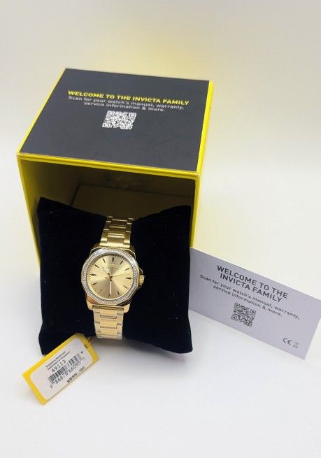 invicta gold and silver watch women new