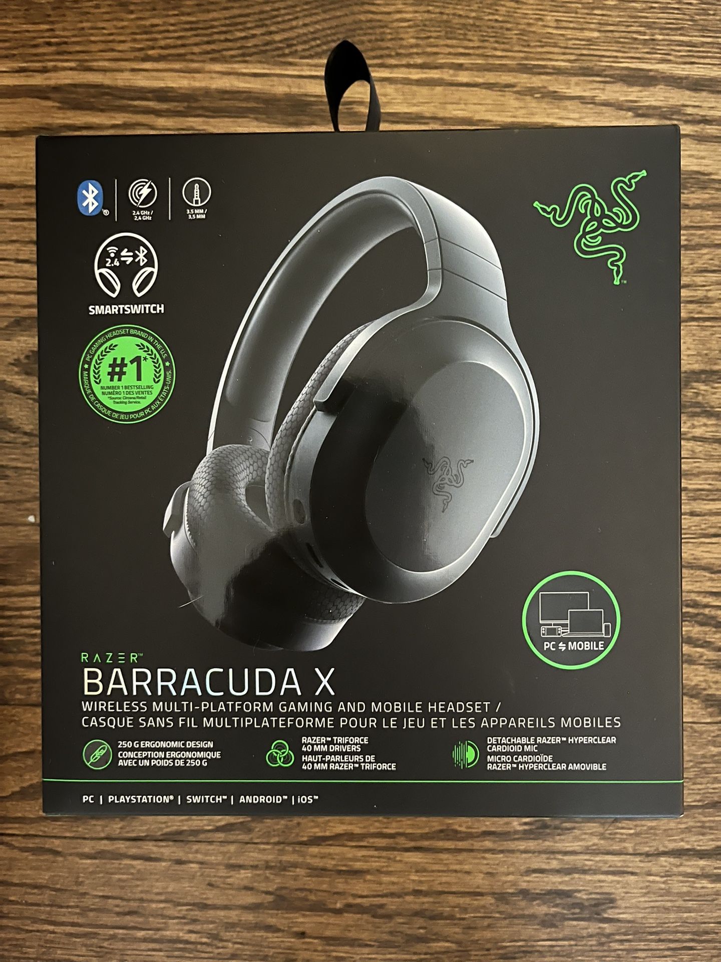 Razer Barracuda X Wireless Gaming Headset – Black – Brand New