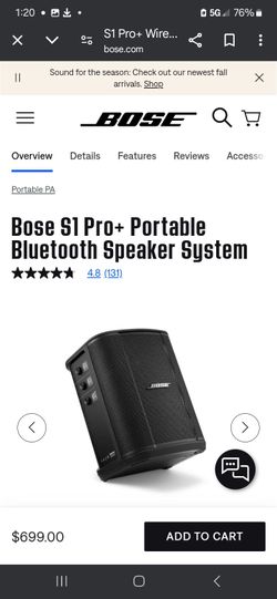 Bose S1 Pro Plus Brandnew Plus Bundle 