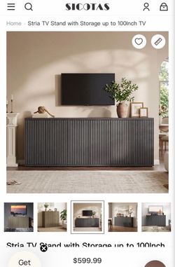 Sicotas Stria TV stand with storage (3 pieces)