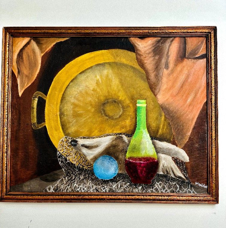 Vintage Still Life Original Signed And Framed Painting