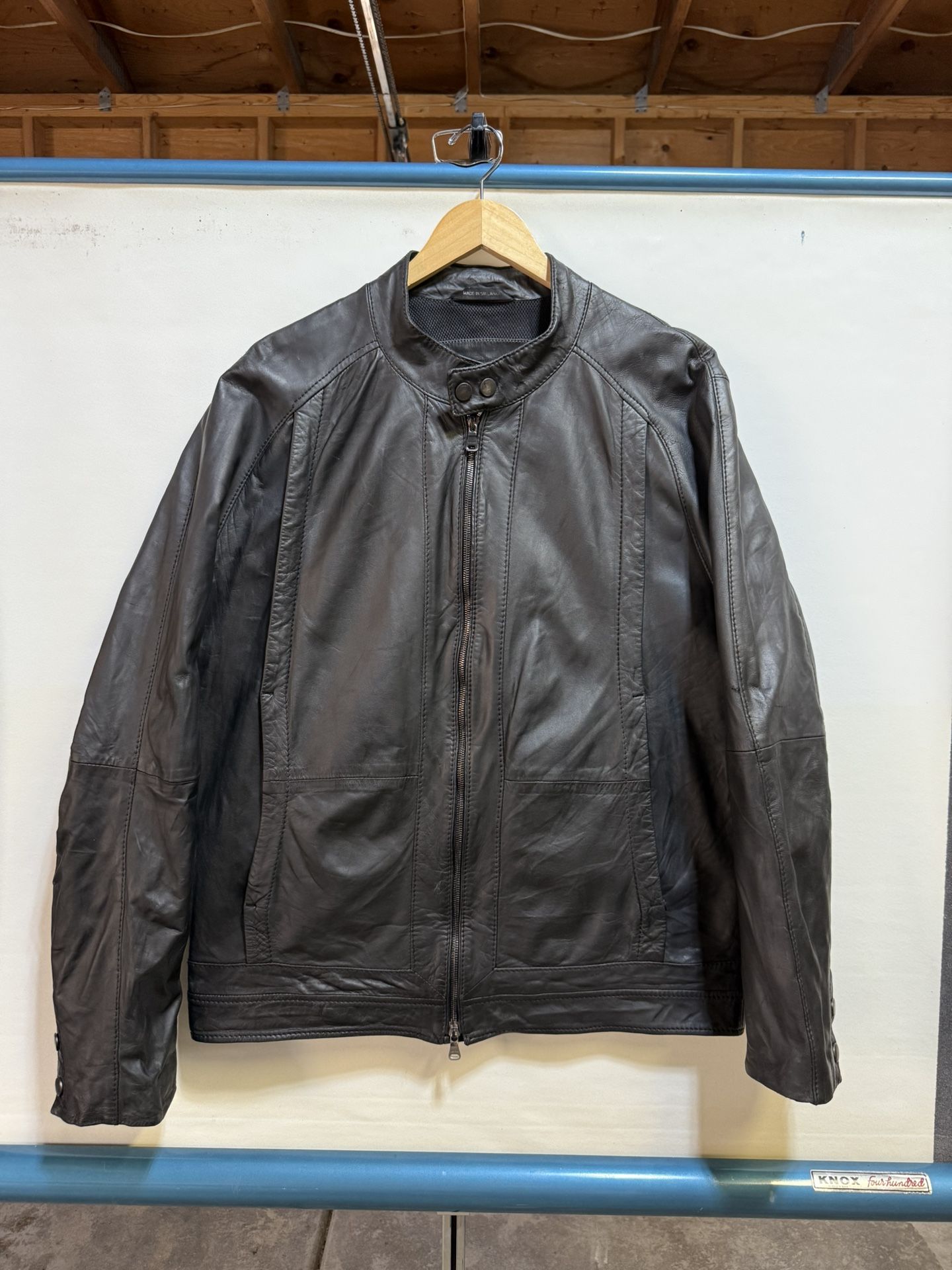 Hugo Boss Men’s Black Leather Jacket