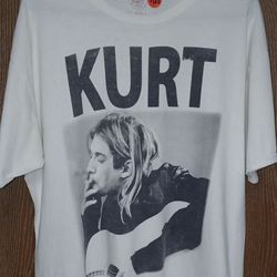 Vintage 2000's "Kurt" Cobain Shirt Size Large FOTL Heavy Tag, double stitched. Measurements are: 21 x 30.