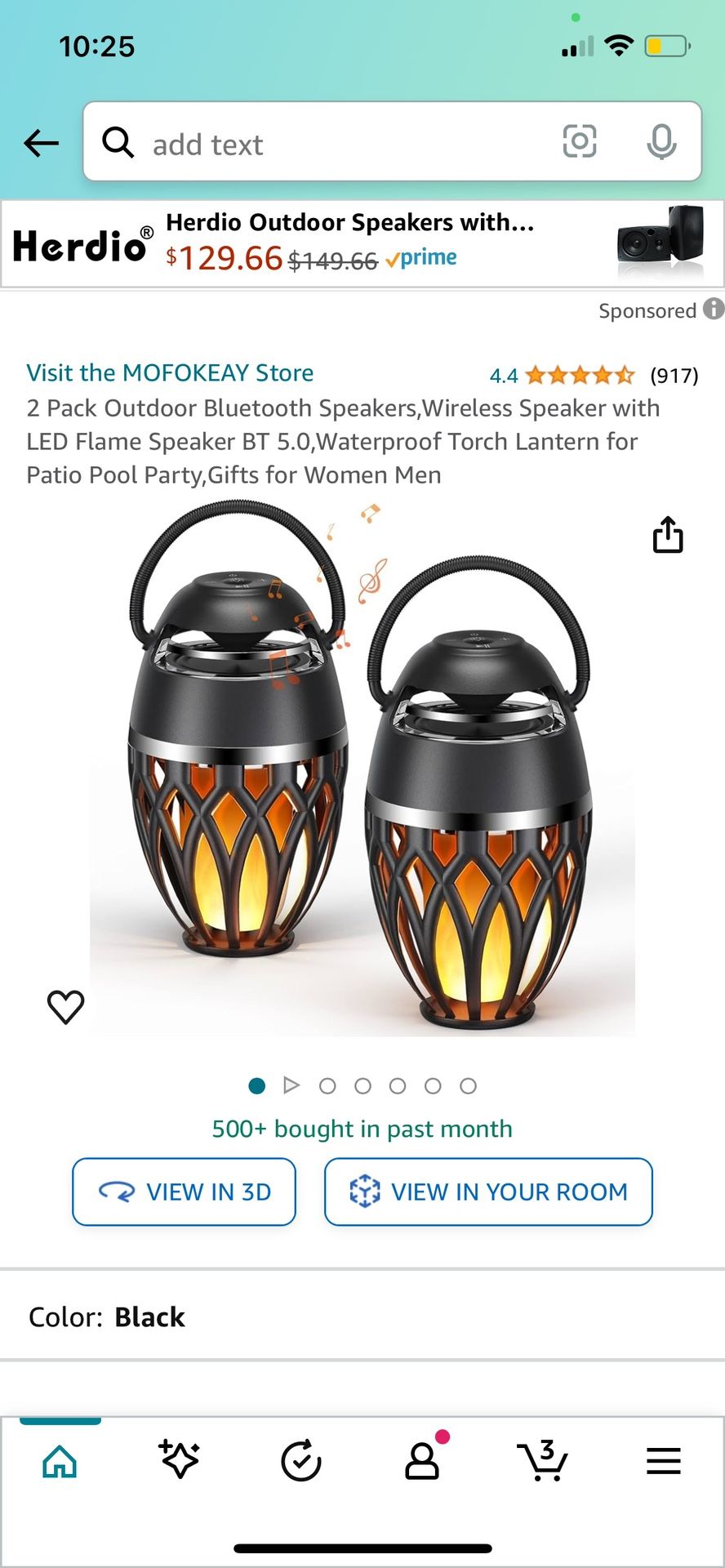 2 Pack Outdoor Bluetooth Speakers Torch Lantern