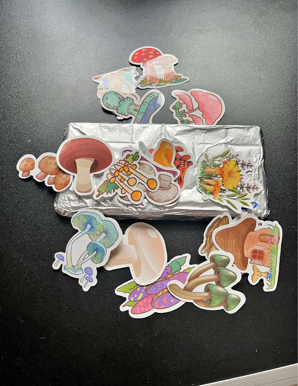 Tabs And Mushroom Stickers