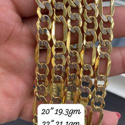 10K DC Figaro Chains