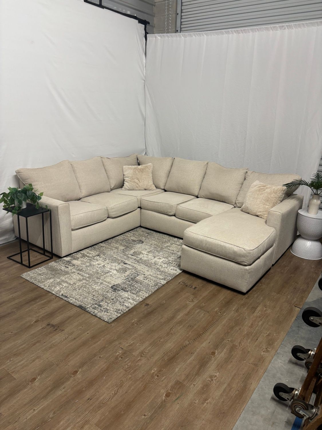 Cream Sofa Sectional Couch With Chaise