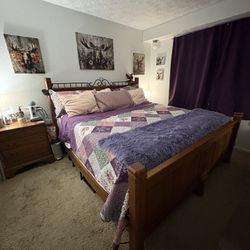 King Size Bed Frame, And Tempur-Pedic cloud Mattress