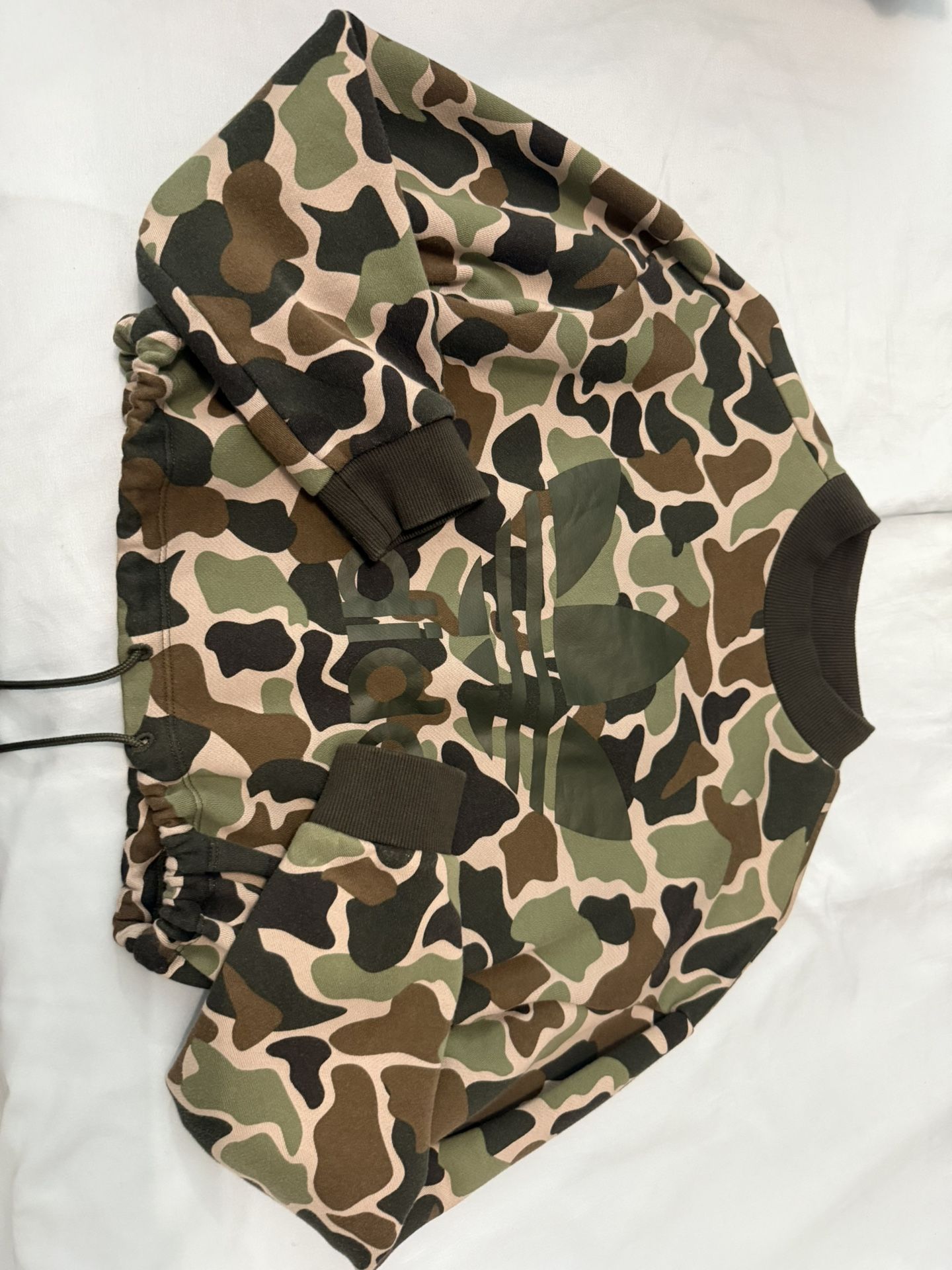Female Adidas Patterned Sweatshirt(Dark Green Letters)