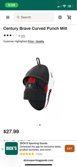 Century Brave Curved Punch Mitt