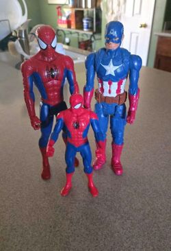 Marvel Spider-Man and captain America.