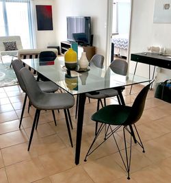 MILES GLASS DINING SET $259