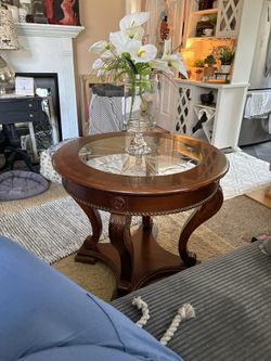 Table, Glass And Wood
