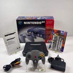 Nintendo 64 N64 Video Game Console NUS-001 Gray CIB