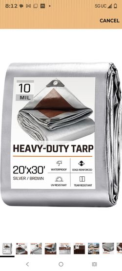 20x30 waterproof heavy duty tarp 10 mil