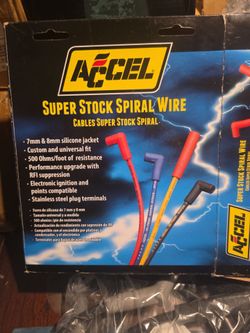 ACCEL 5055K spark plug wire set  8mm super spray custom fit (Black)