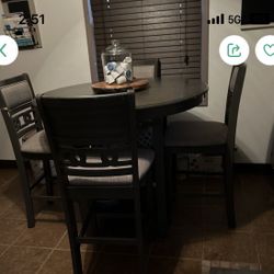 Table Set With Microwave Cart