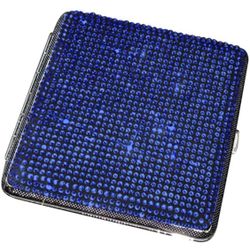 Brand, New Sapphire, Blue Rhinestone Cigarette Case