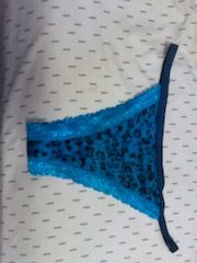 Blue leopard print underwear