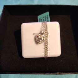 Moissanite Heart Pendant 