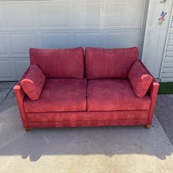 Red Sofa Pullout Couch