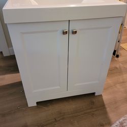 Used bathroom vanity cupboard cabinet with sink