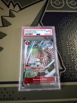 PSA 10 Roronoa Zoro Alternate Art One Piece Card OP14-EB04