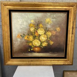  Vintage Beautiful Oil, Painting, Signed By The Artist 
