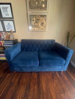 Dodger blue couch