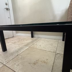 Crate & Barrel glass coffee/side table