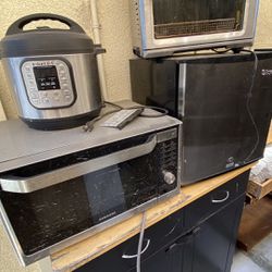 Samsung Microwave/Cuisinar Air Fry/Instant Pot Rice Cook/Eagle Small Refrigerator All In Good Working Condition 