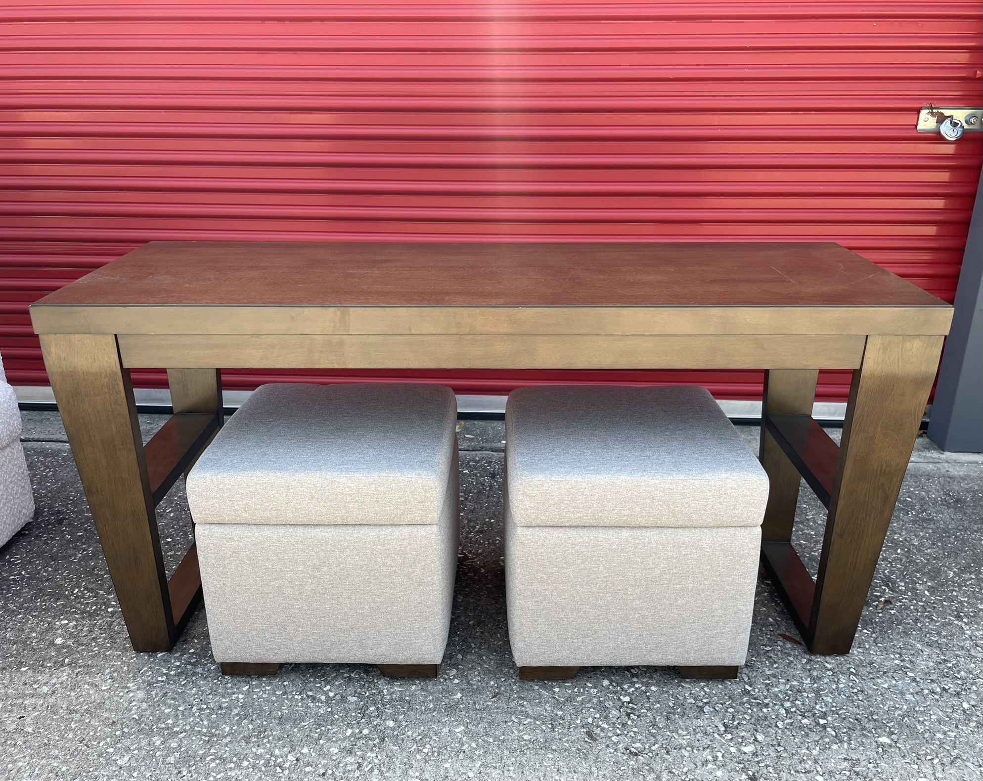 🏷WAREHOUSE CLEARANCE | Elena Occasional 3pc Sofa Table with Ottomans💥 We Finance