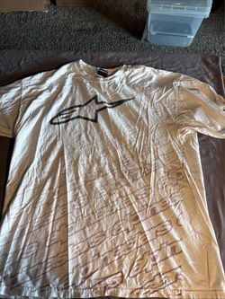 Vintage Y2K AlpineStars Men’s XL White T Shirt Grunge Motorcross Skate 2000s New