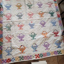 vintage quilt.  6 x7 ft.