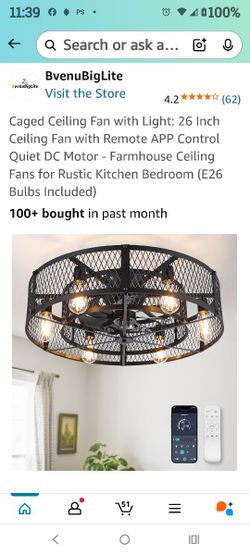 26" & 20" Ceiling Fan W/ Light & Remote Brand New