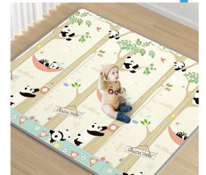 Baby Play Mat for Floor, 79"x71" Foldable Foam Play Mat for Babies, Toddlers and Kids, Extra Large Reversible Waterproof Anti-Slip Baby Playmat with T