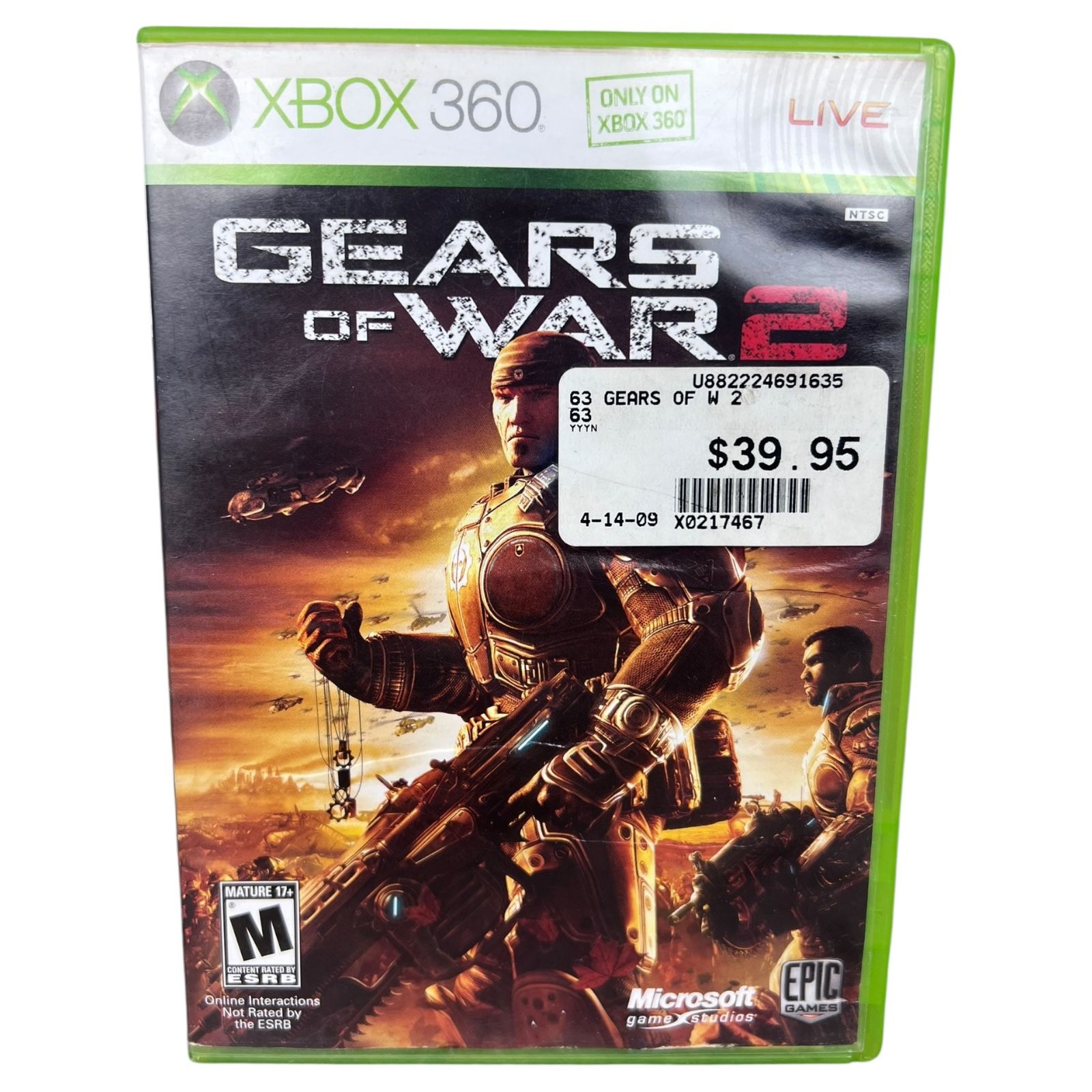 Gears of War 2 (Xbox 360, 2008) Video Game