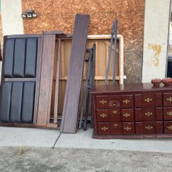 free queen bed set with mattress and dresser