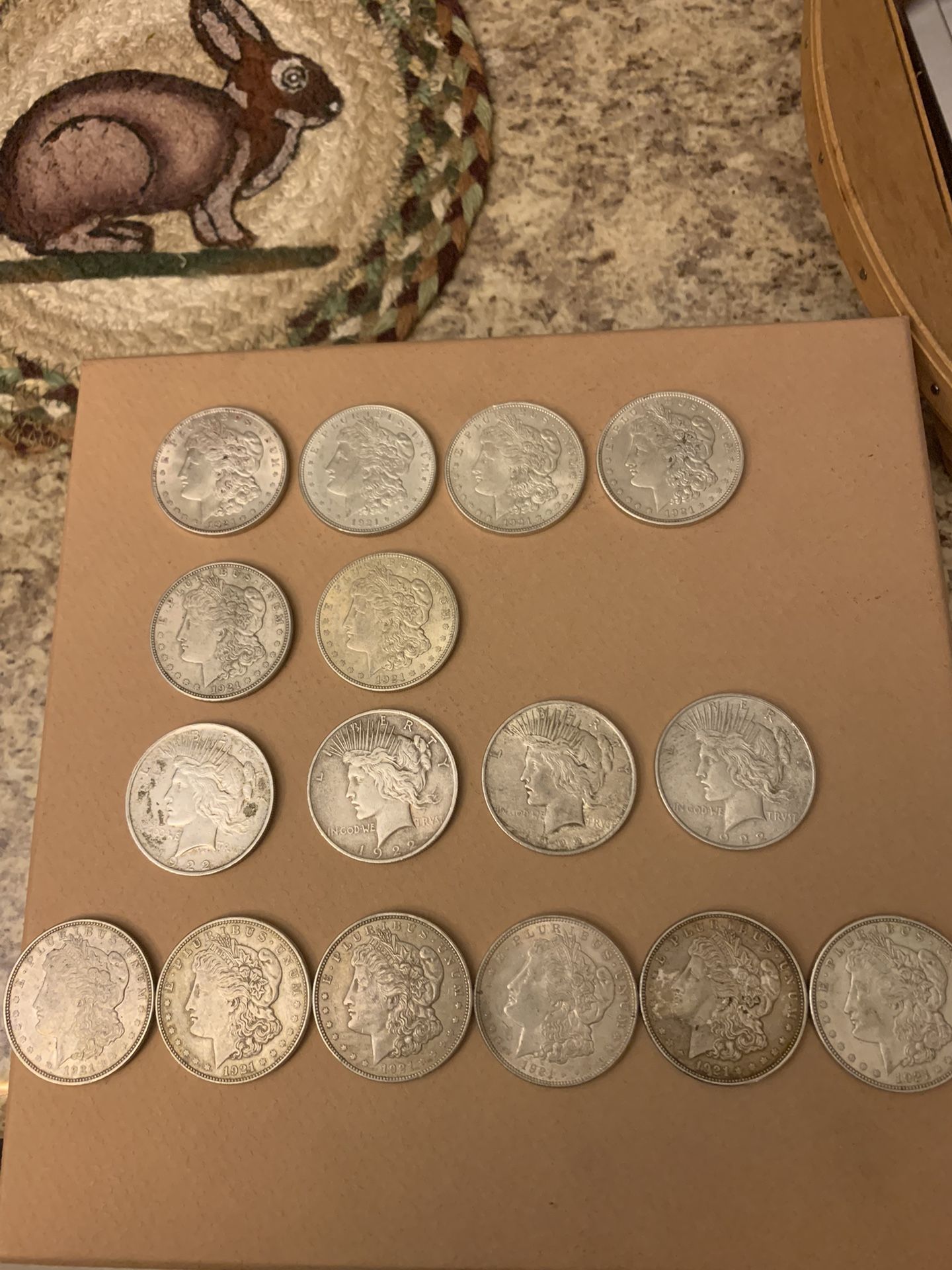 16 Silver Dollars