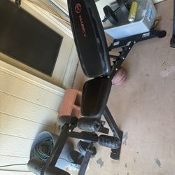 Marcy Deluxe Utility Weight Bench - Red/Black