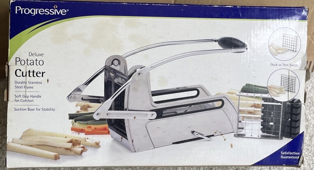 Progressive Deluxe Stainless Steel Frame Potato Cutter, French Fries Maker