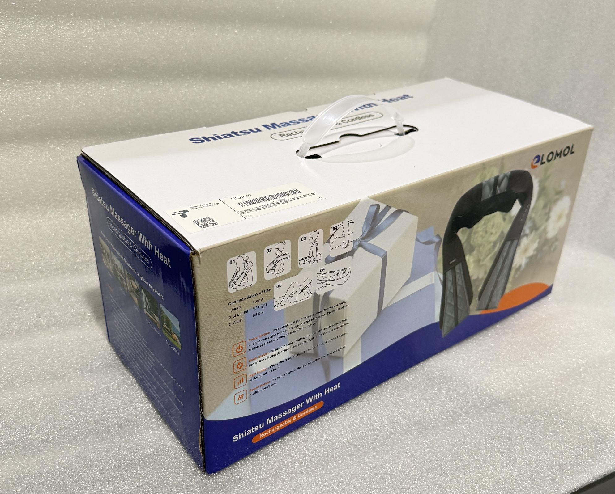 Brand New Neck Shoulder Massager with Heat - Rechargeable Back and Neck Massage Pain Relief Deep 5D Tissue Shiatsu Kneading Massager for Shoulder Back