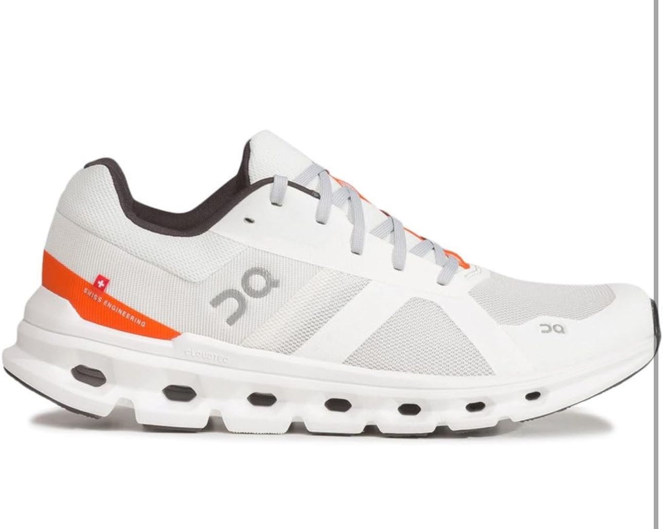 New On Cloudrunner Wide Running Shoes Men's Size 12 Low Top Undyed White Flame