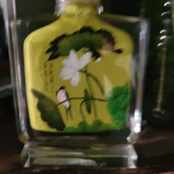 Antique crystal Japanese perfume bottle